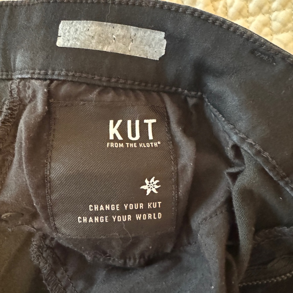 Kut from the Kloth Black Flare & Frayed Hem Jeans so 14 - Picture 11 of 14